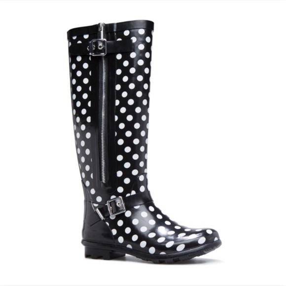 Joules Shoes - ShoeDazzle Arya Polka Dot Rain Boots 7.5 Brand New